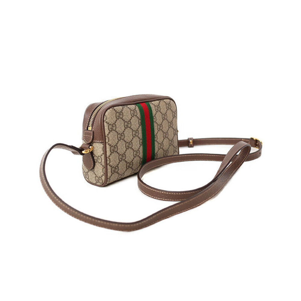 Gucci Supreme Beige GG Bag Shoulder Brown Ophidia